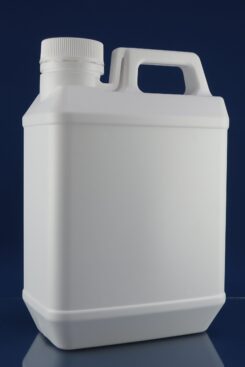 プラスチック容器：SF2L手付缶(乳白) ガス抜き仕様